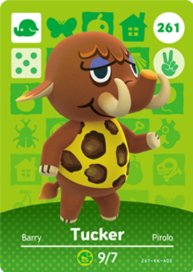 Tucker Animal Crossing Amiibo Card - Animal Crossing Cards - Series 3