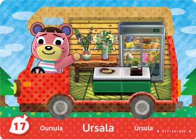 Ursala Animal Crossing Amiibo Card - Animal Crossing Cards - New Leaf Welcome Amiibo Series