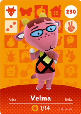 Velma Animal Crossing Amiibo Card - Animal Crossing Cards - Series 3