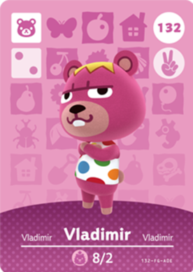 Vladimir Animal Crossing Amiibo Card - Animal Crossing Cards - Series 2