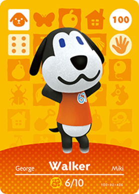 Walker Animal Crossing Amiibo Card - Animal Crossing Cards - Series 1