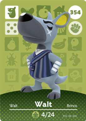 Walt Animal Crossing Amiibo Card - Animal Crossing Cards - Series 4