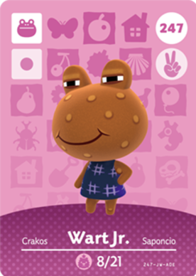 Wart Jr. Animal Crossing Amiibo Card - Animal Crossing Cards - Series 3