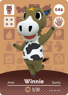 Winnie Animal Crossing Amiibo Card - Animal Crossing Cards - Series 1