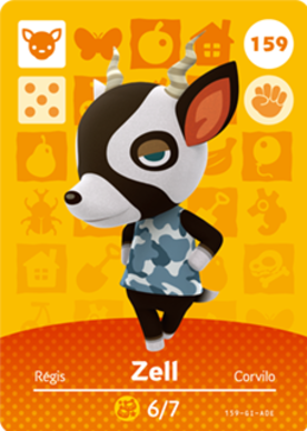 Zell Animal Crossing Amiibo Card - Animal Crossing Cards - Series 2