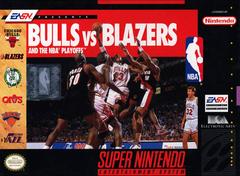 An image of the game, console, or accessory Bulls Vs Blazers and the NBA Playoffs - (LS) (Super Nintendo)