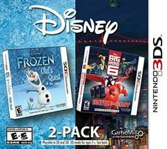 An image of the game, console, or accessory Frozen & Big Hero 6 Disney 2 Pack - (CIB) (Nintendo 3DS)