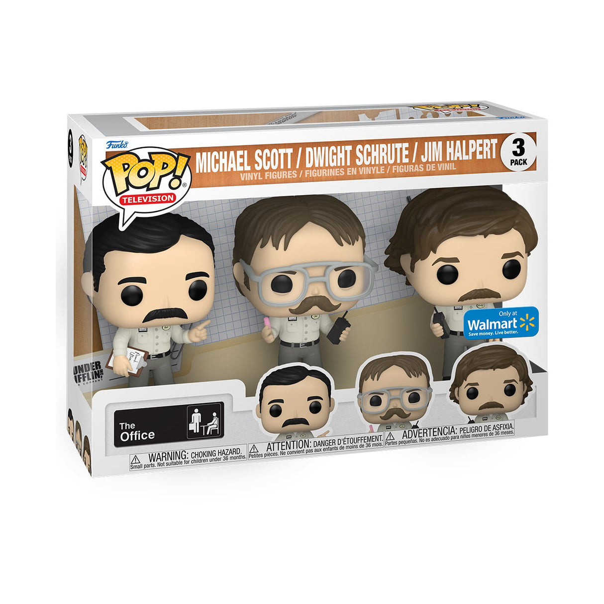 POP Television Michael Scott/Dwight Schrute/Jim Halpert (exclusivo de Walmart) paquete de 3