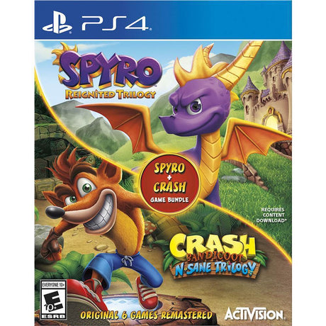 An image of the game, console, or accessory Spyro Reignited Trilogy & Crash Bandicoot N Sane Trilogy - (CIB) (Playstation 4)