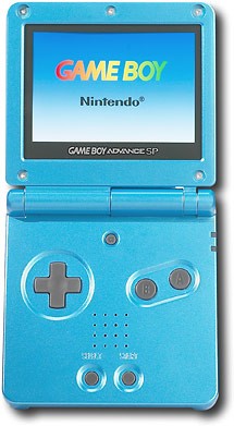 An image of the game, console, or accessory Surf Blue Gameboy Advance SP - (LS) (GameBoy Advance)