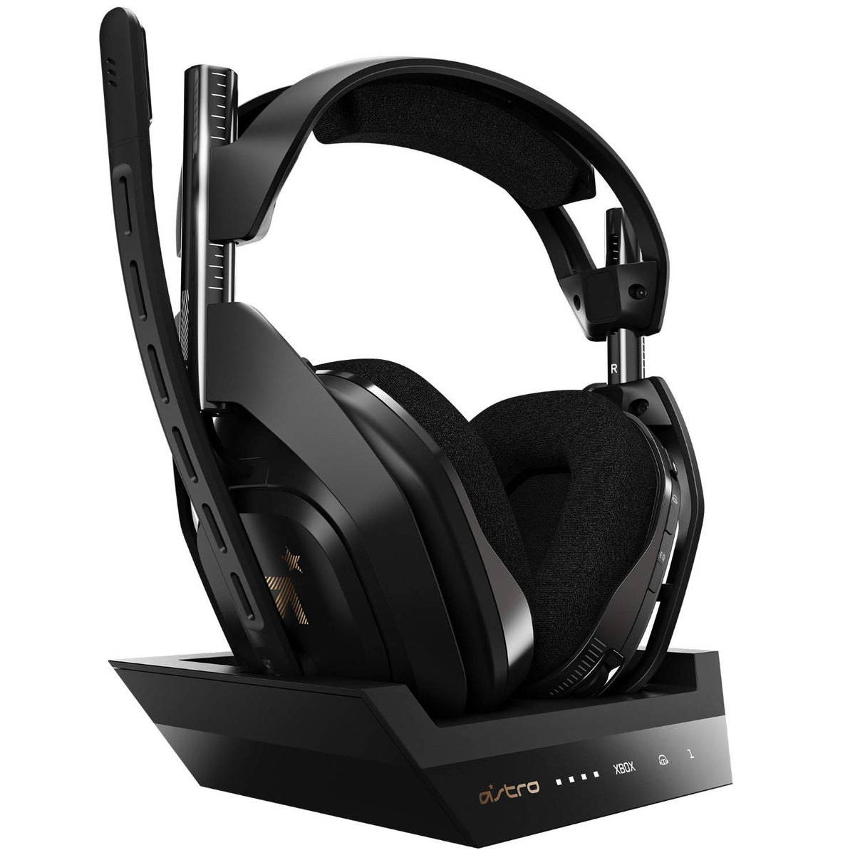 Astro Gaming - Auriculares para juegos supraaurales inalámbricos Dolby Atmos A50 para Xbox Series X|S, Xbox One y PC con estación base - Negro