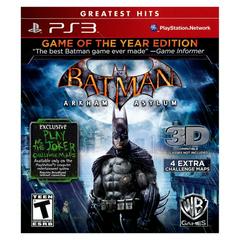 An image of the game, console, or accessory Batman: Arkham Asylum [Game of the Year] - (CIB) (Playstation 3)