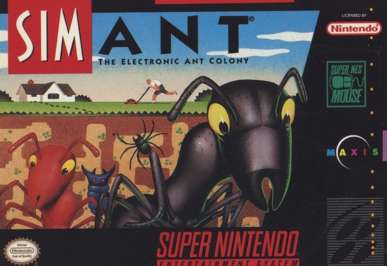 An image of the game, console, or accessory SimAnt [with manual] - (LS) (Super Nintendo)