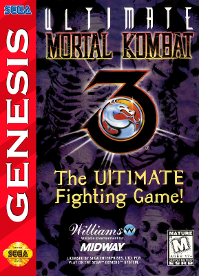 An image of the game, console, or accessory Ultimate Mortal Kombat 3 [Cardboard Box] - (CIB) (Sega Genesis)