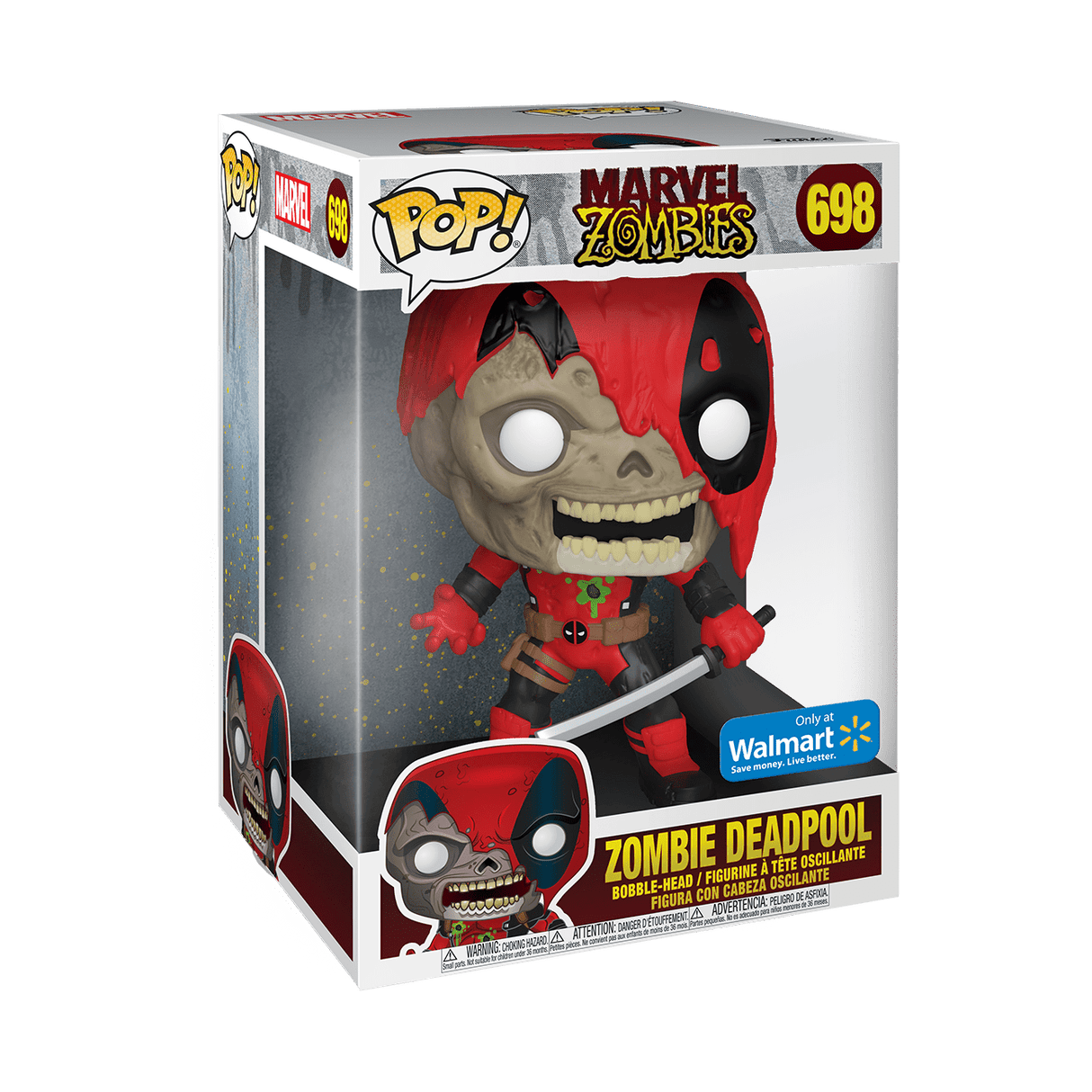 Funko POP Jumbo Zombie Deadpool Marvel Zombies (Walmart Exclusive) 698