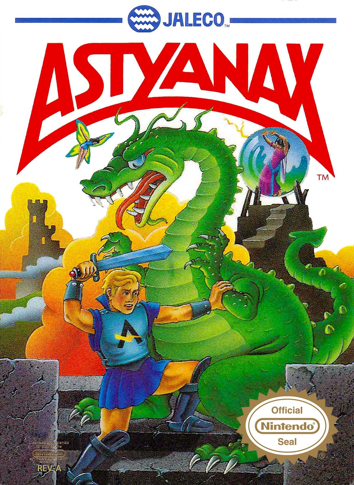 An image of the game, console, or accessory Astyanax (no manual) - (CIB) (NES)